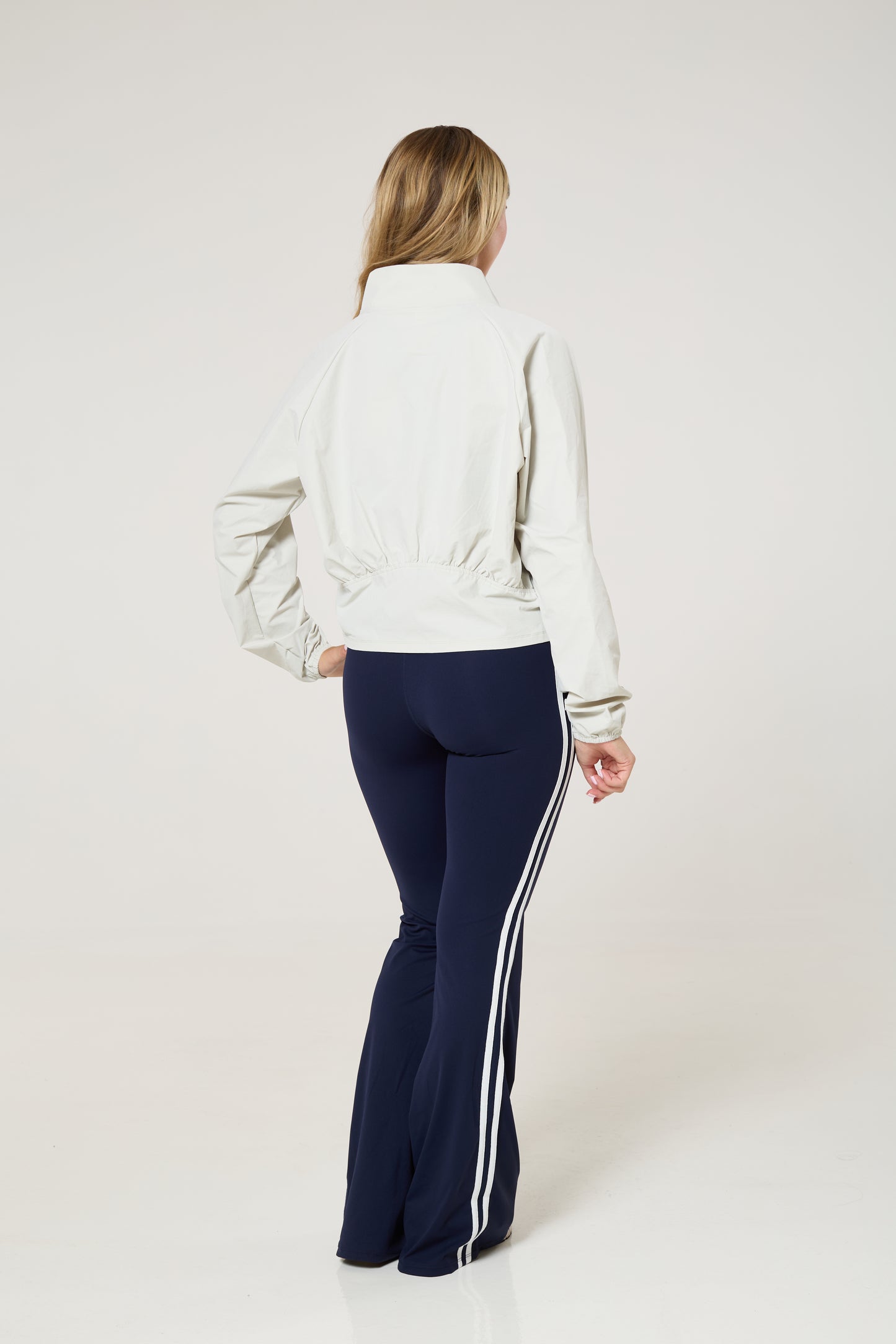 Deluxe striped flared leggings