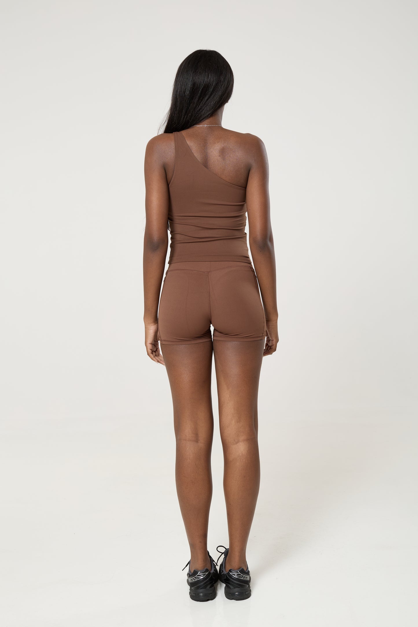 One shouldered sculpting top