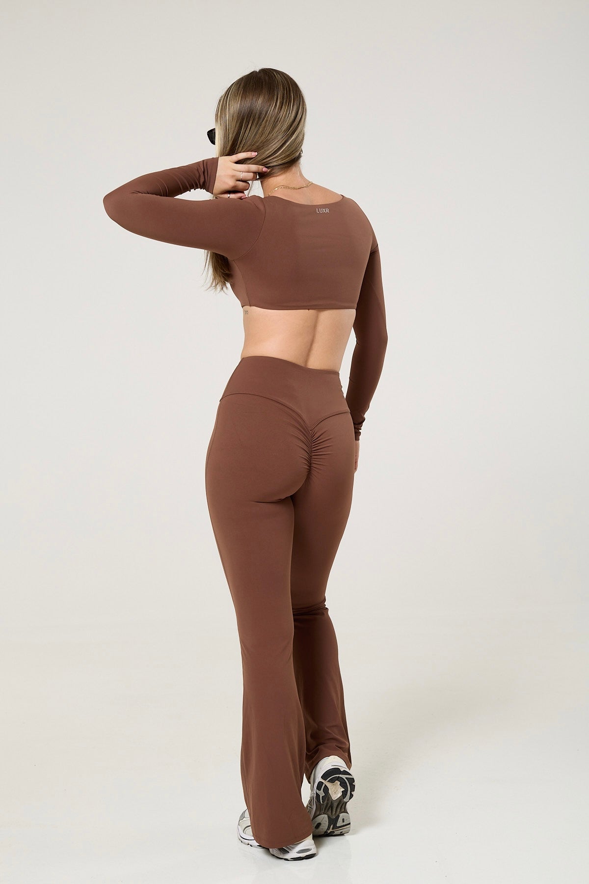 Scrunch flared leggings