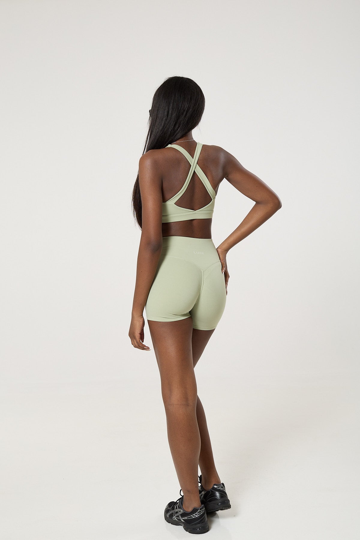 3-piece Essential gym set (Sports jacket, Sports bra, High waist shorts)