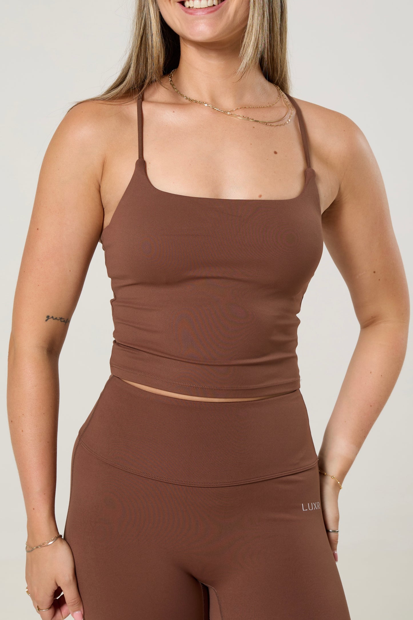 Cross back tank top