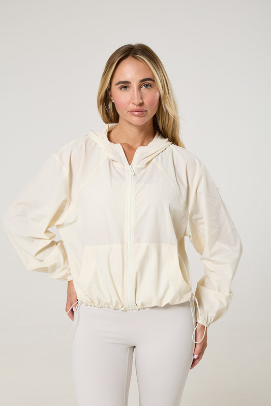 Nylon full zip wind breaker