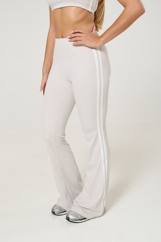 Deluxe striped flared leggings