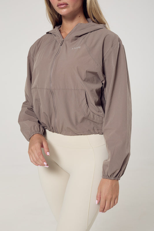 Nylon full zip wind breaker