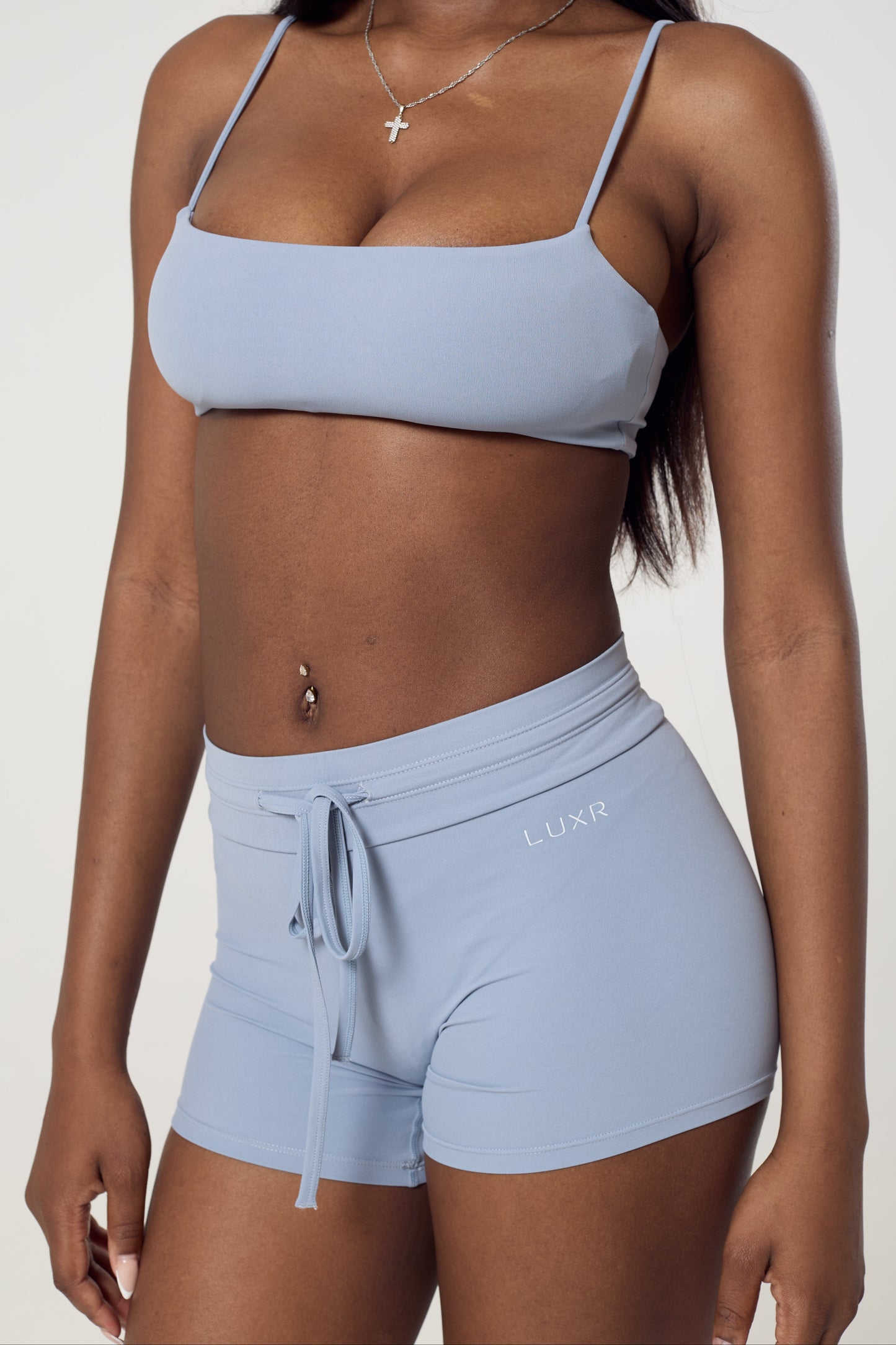 Ultra soft 4 piece set (Cropped jumper, Back bra, Soft shorts, Flared leggings)