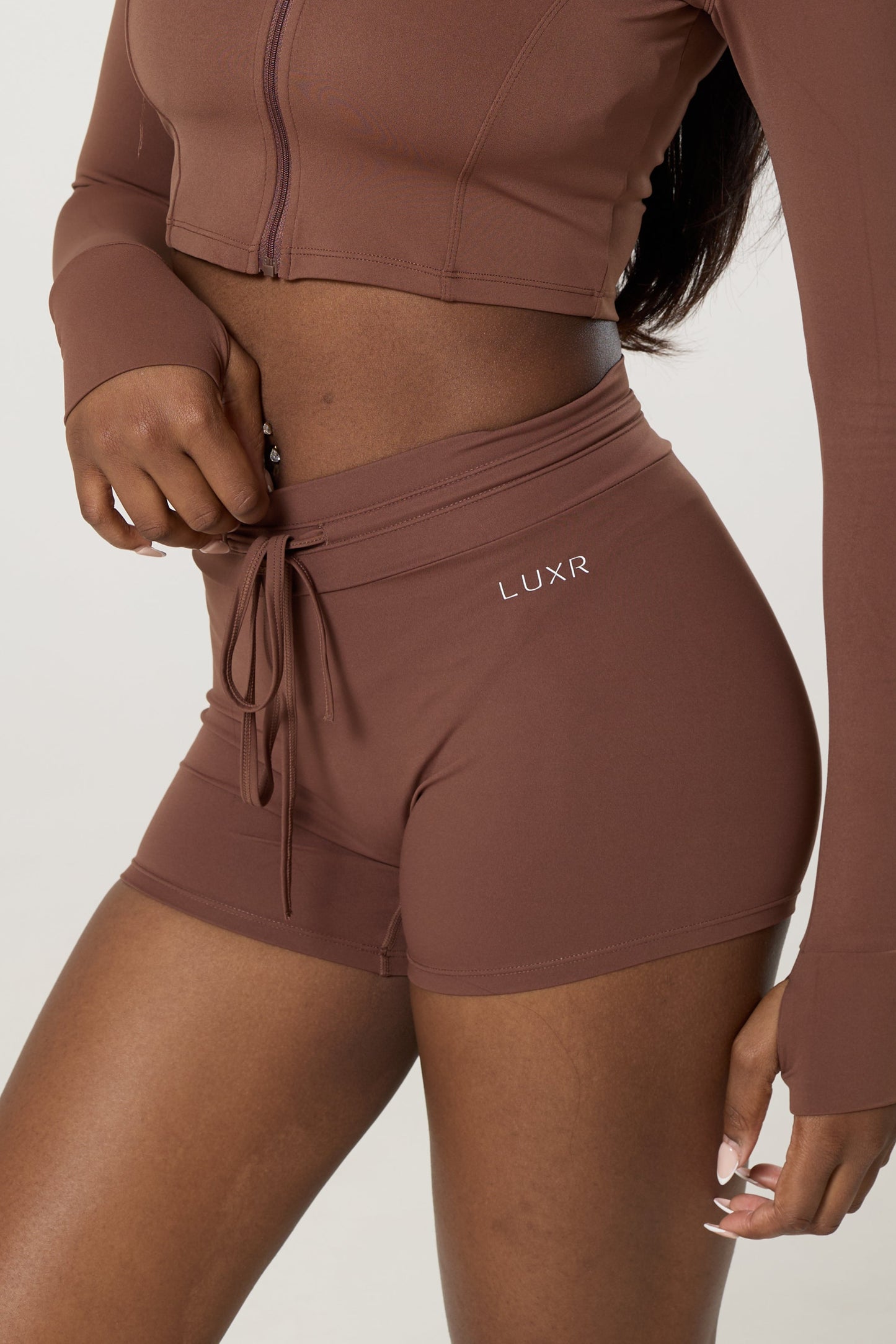 Ultra soft 4 piece set (Cropped jumper, Back bra, Soft shorts, Flared leggings)